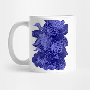 Floral Contour Print 8/10 Mug